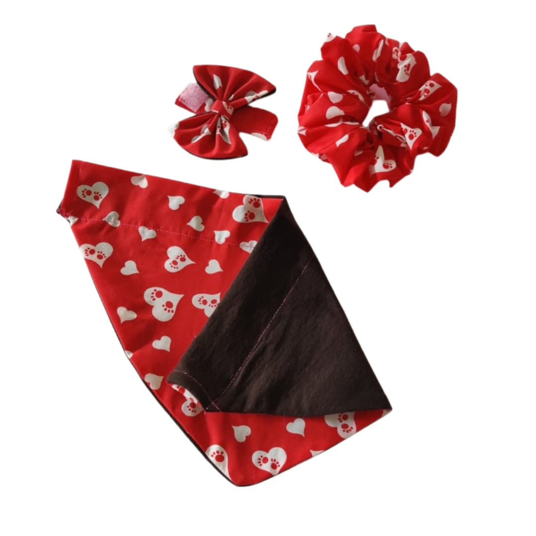 Amor Dog | Slip-On Bandana or Bow