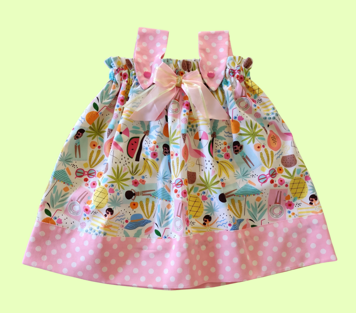 Summer Dress | Sleeveless Dress + Pink Bloomer