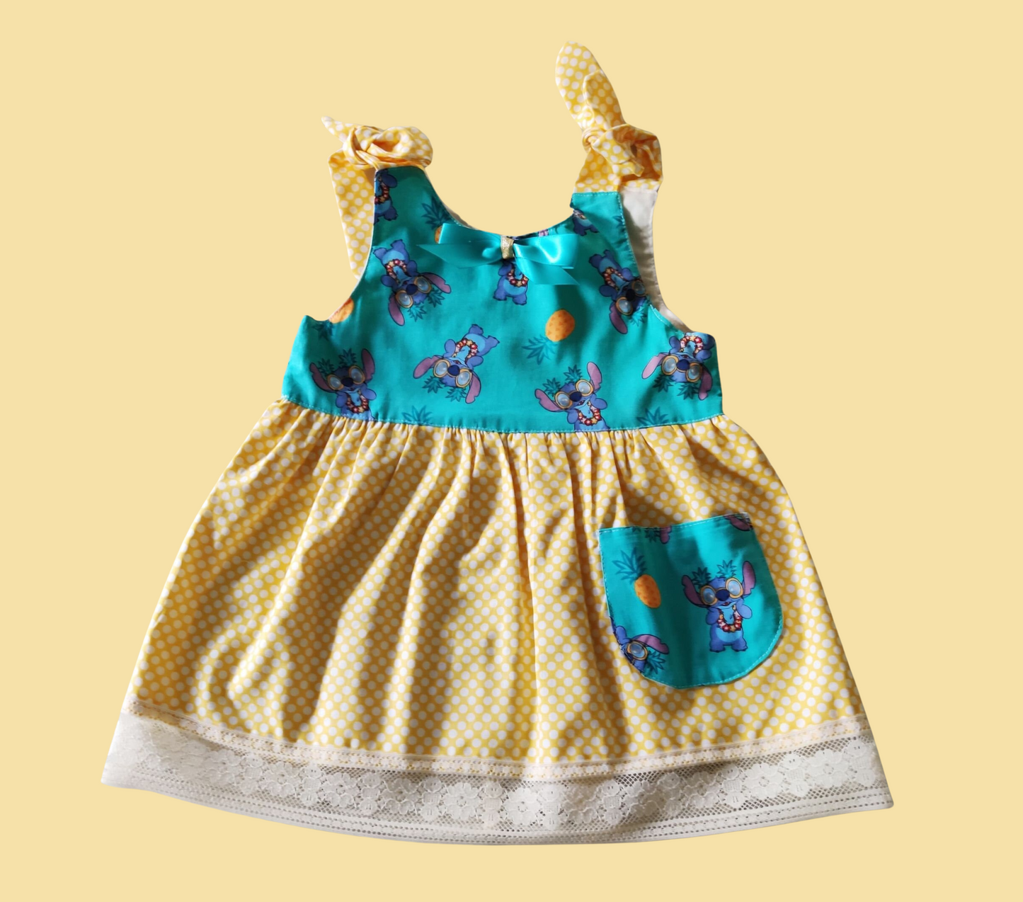 Teal/Yellow Stitch | Brother & Sister/Twin Babies/Set Unisex