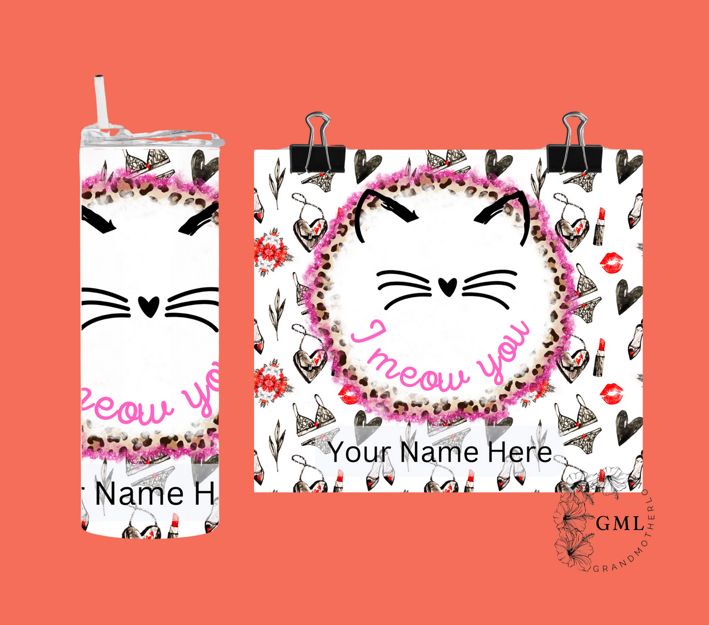 I Meow You - Valentine | Personalized Tumbler