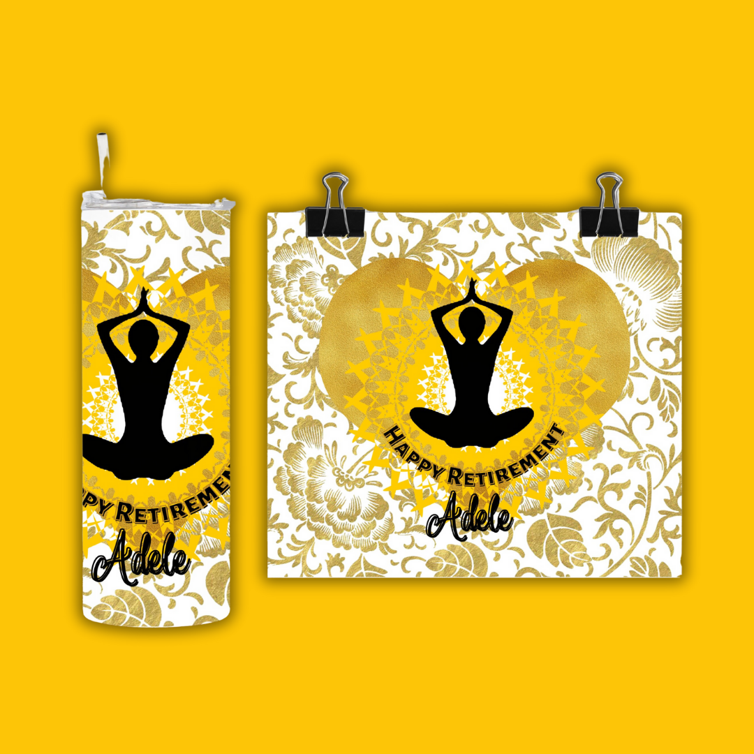Yoga Happy Retirement | Tumbler Sublimation Design
