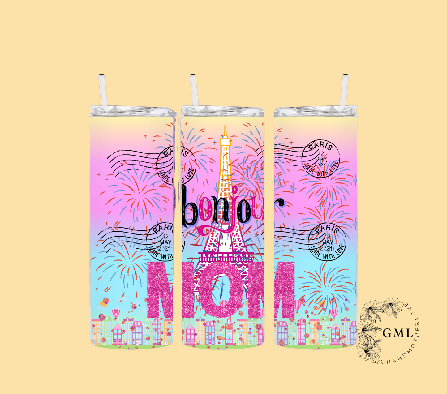 Paris Eiffel Mom | Personalized Tumbler