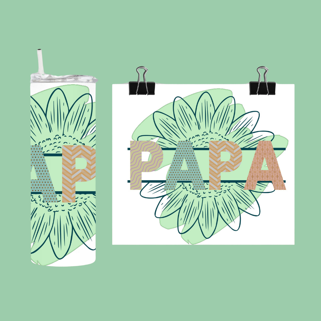 PAPÁ Sun Flower | Personalized Tumbler