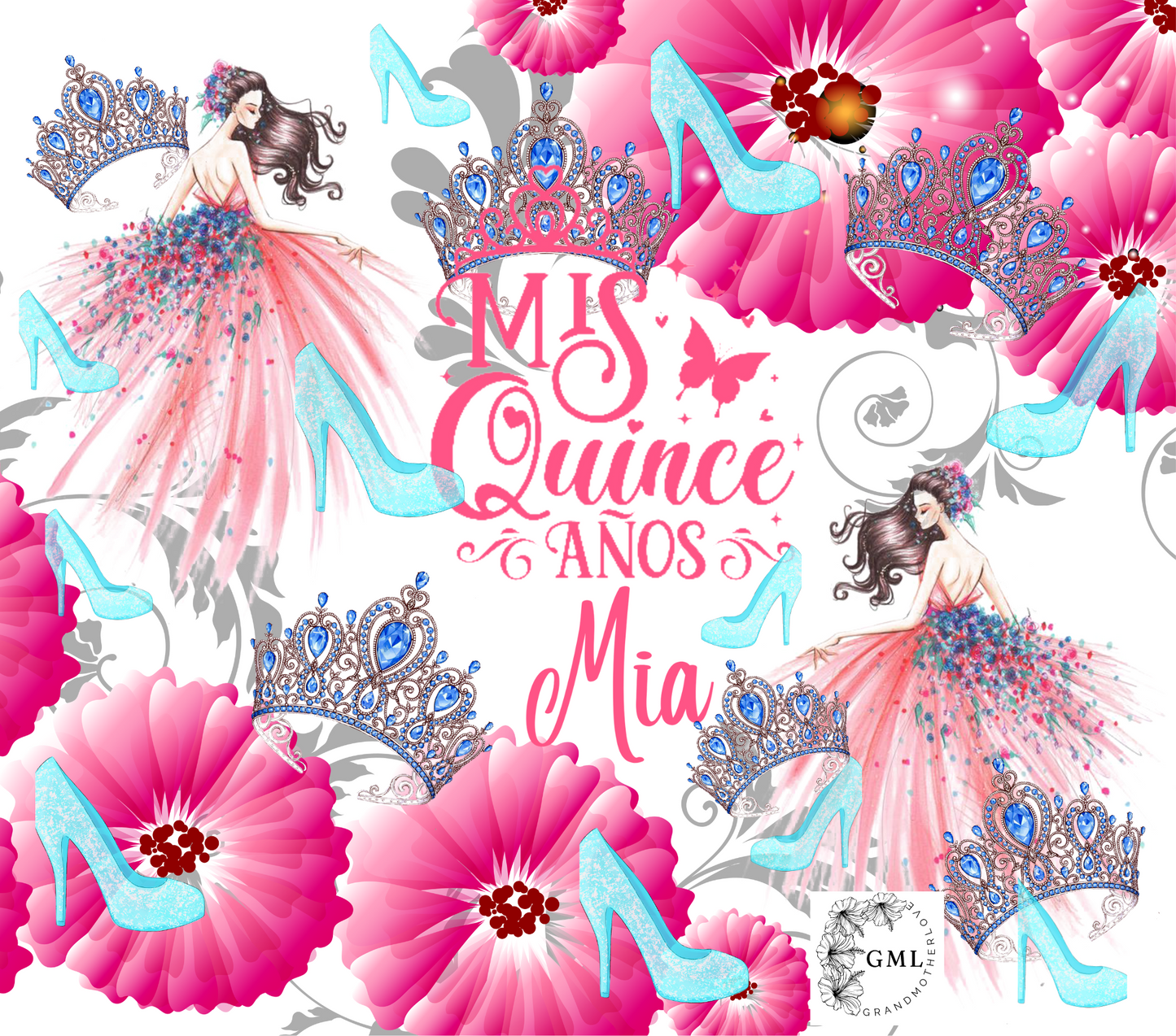 Quinceañera Pink 3 | Personalized Tumbler