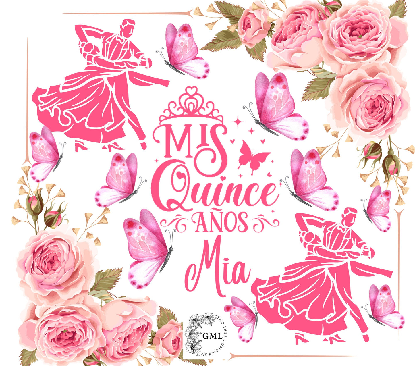 Quinceañera Pink 3 | Personalized Tumbler