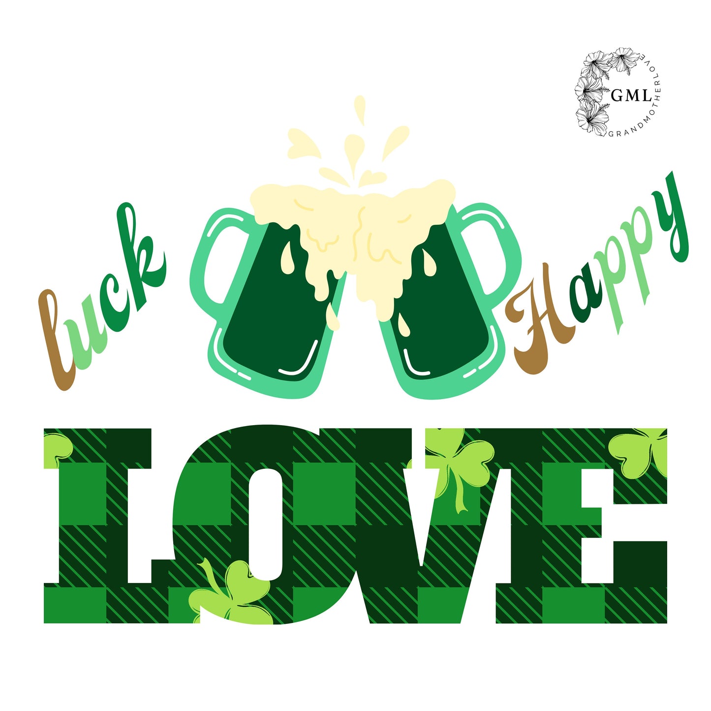 St. Patrick's Day | T-shirt ''Happy/Luck/Love'' - Unisex