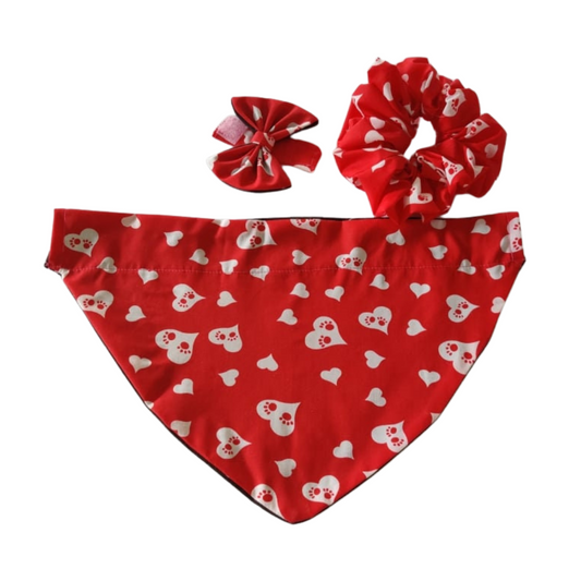 Amor Dog | Slip-On Bandana or Bow