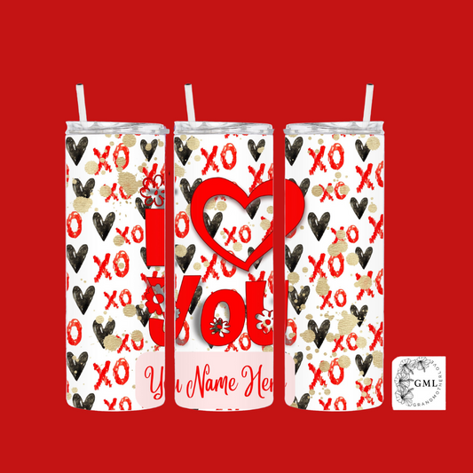 I Love You 2 | Personalized Tumbler