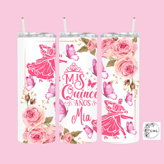 Quinceañera Pink 3 | Personalized Tumbler