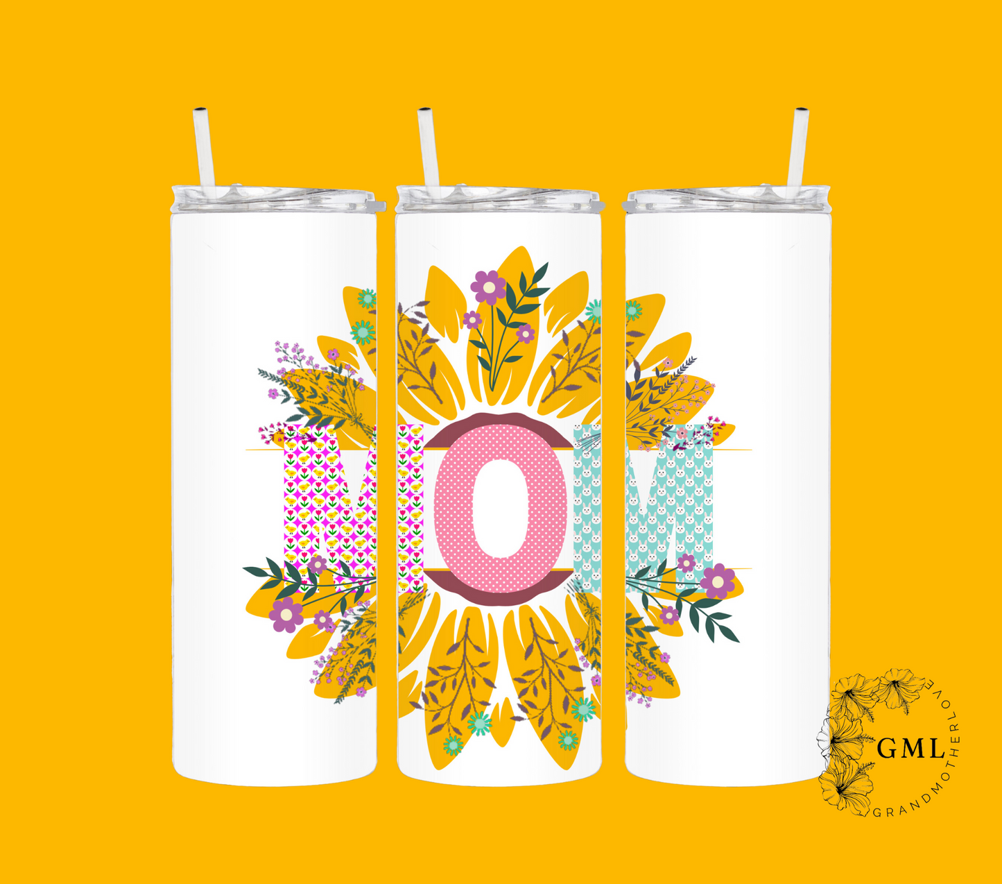 Mom Sun Flower | Personalized Tumbler