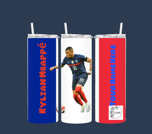 Kylian Mbappé | Personalized Tumbler