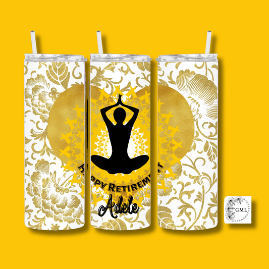 Yoga Happy Retirement | Tumbler Sublimation Design