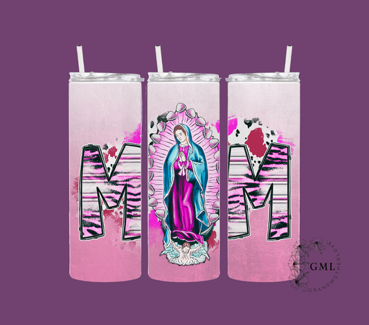 Guadalupe Mom Pink - Religious | Tumbler + PNG File