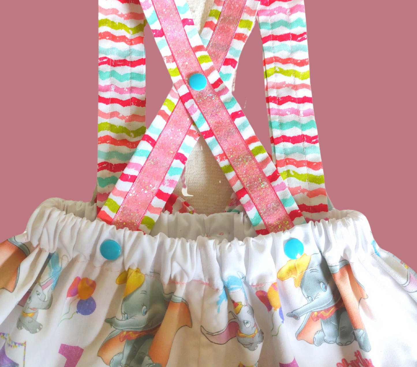 Dumbo - Custom Theme Party | Skirt-Straps Suspenders/Skirt and Head Bow