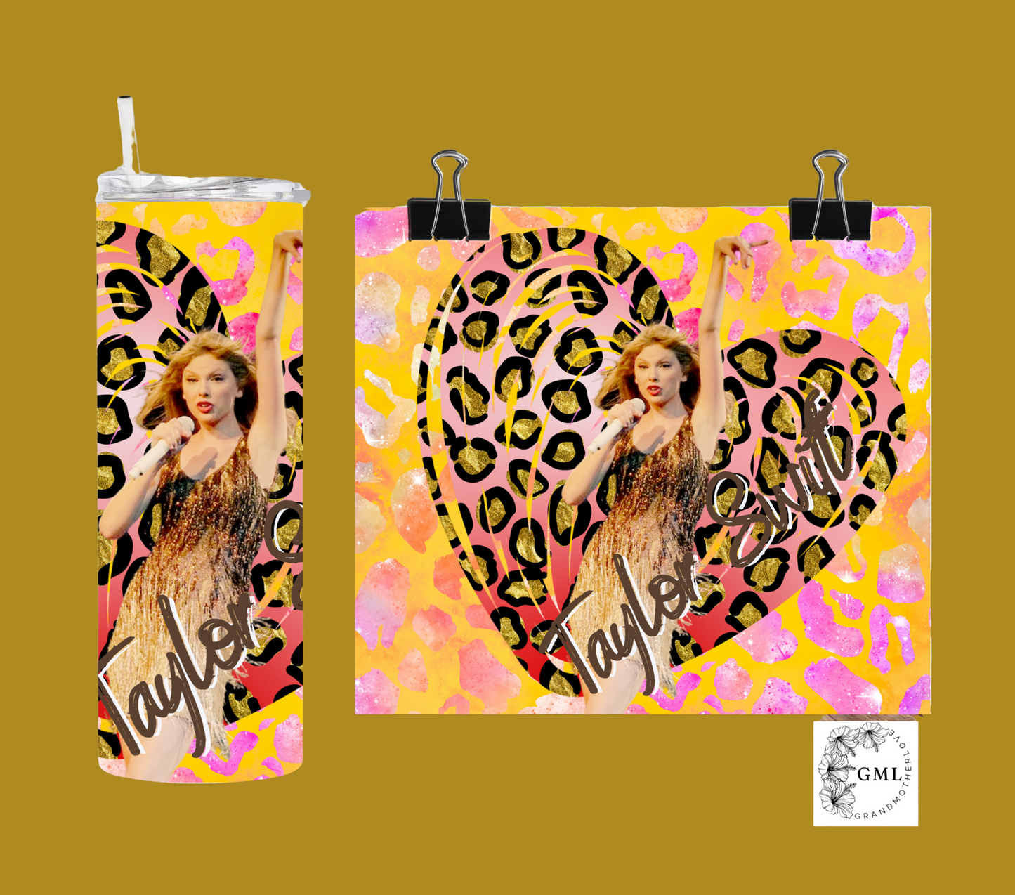 Taylor Swift 4 | Personalized Tumbler With Lid and Straw 20onz