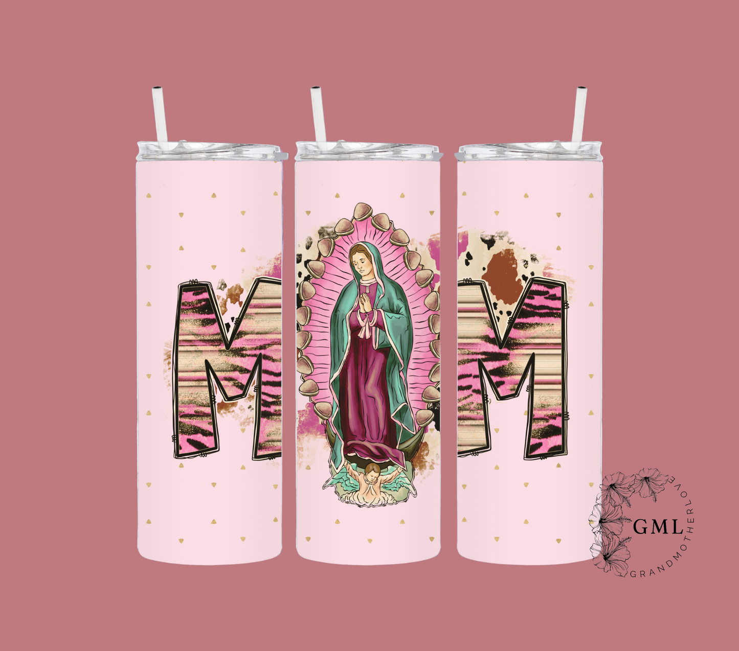 Guadalupe Mom Soft Pink | Personalized Tumbler