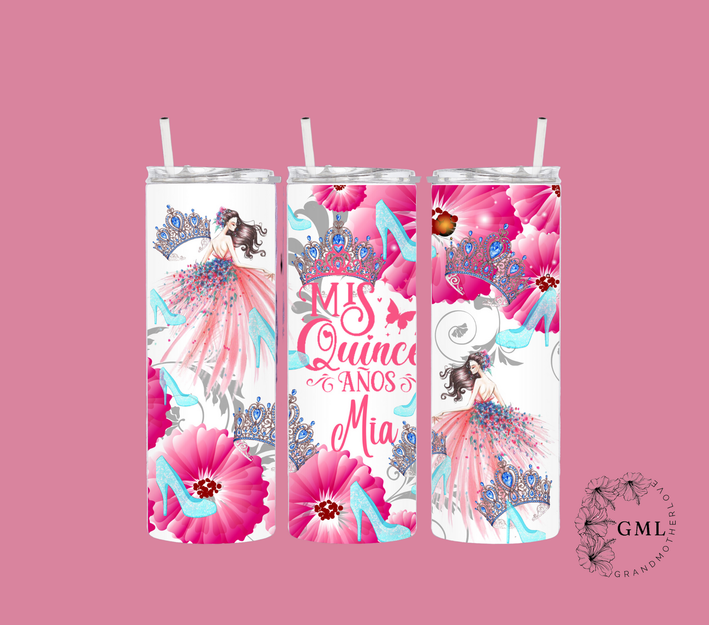 Quinceañera Pink 3 | Personalized Tumbler