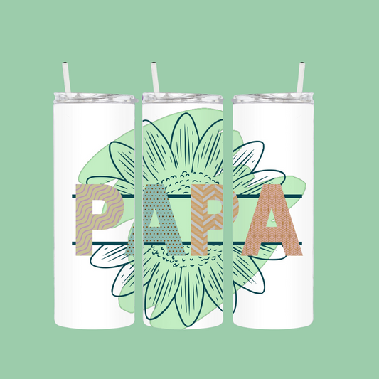 PAPÁ Sun Flower | Personalized Tumbler