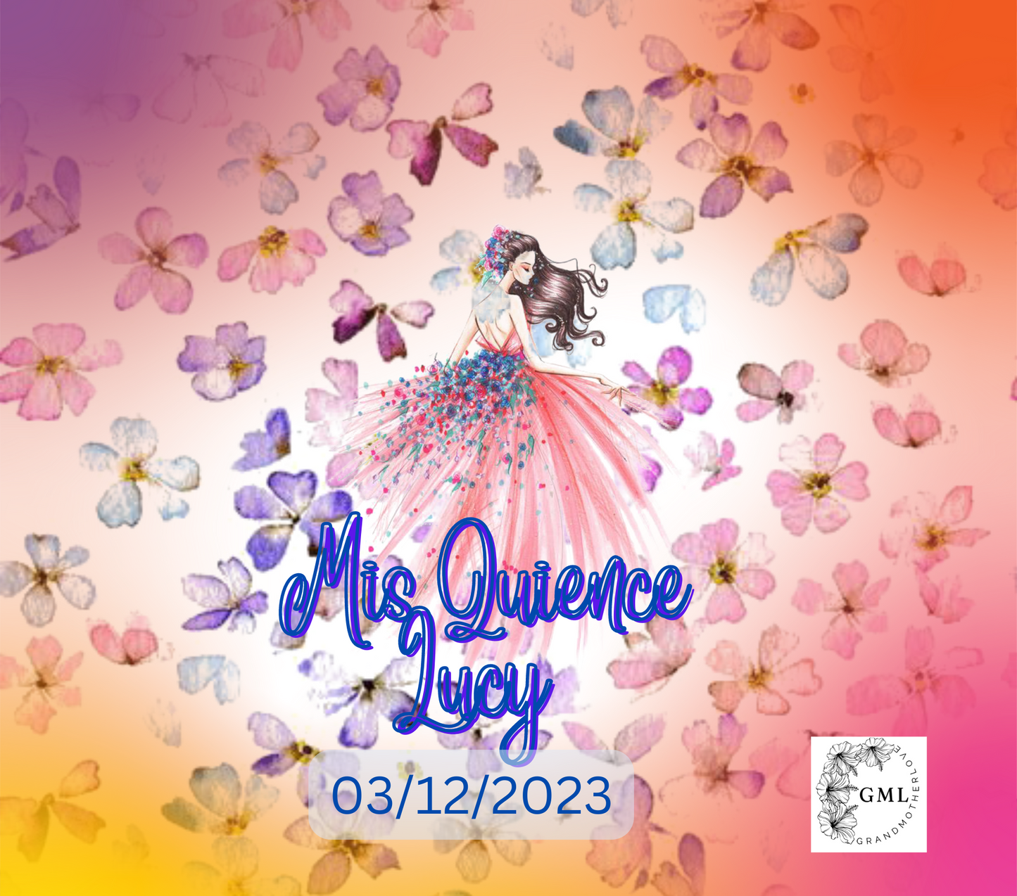 Quinceañera Flowers | Personalized Tumbler 20onz