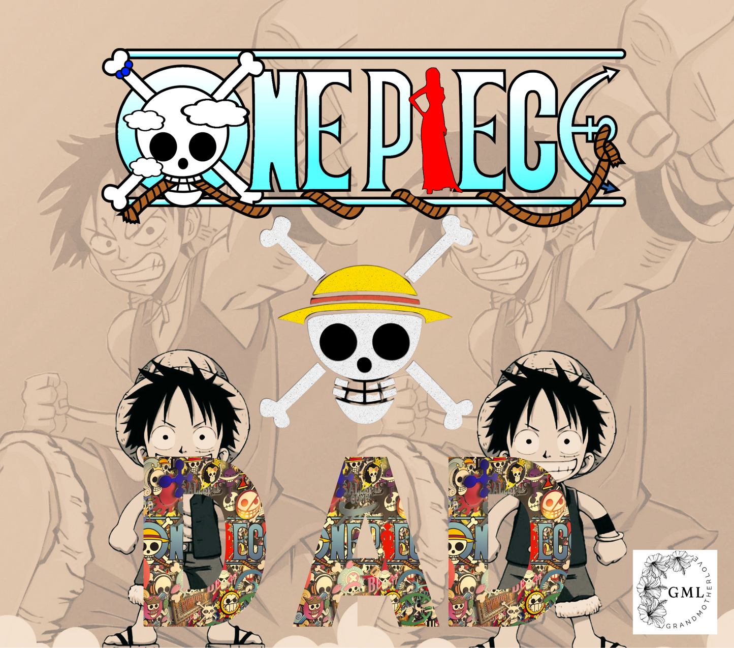 One Piece Anime 3 | Personalized Tumbler With Lid and Straw